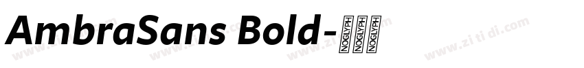 AmbraSans Bold字体转换